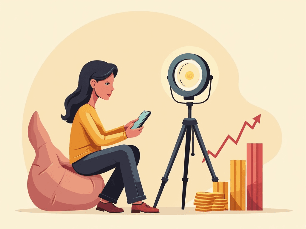 Creator filming a lesson