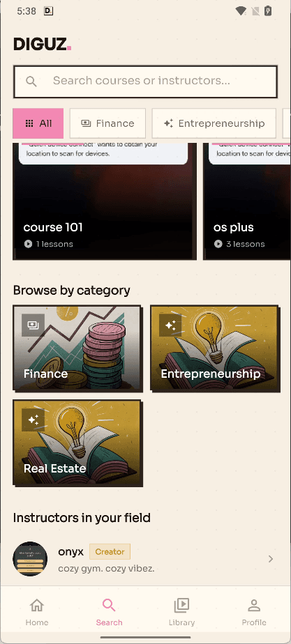 Follow real instructors